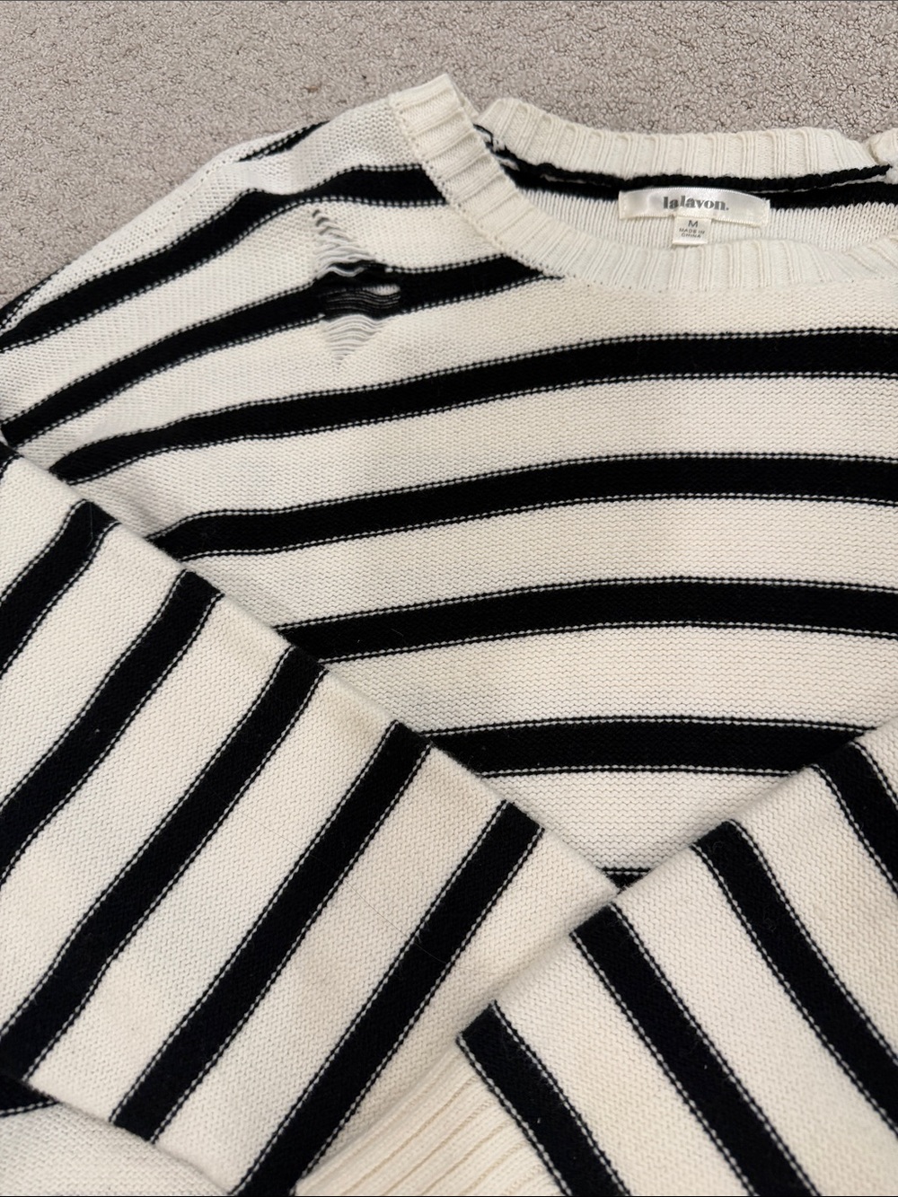Distressed Sweater Top - Picture 3 of 3